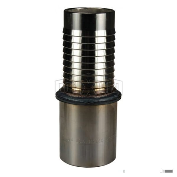 Holedall Tubular External Swage Stem, 3 in Nominal, Beveled, 316 SS, Domestic